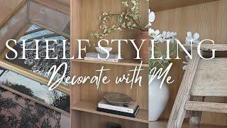 EASY DIY SHELF STYLING FOR BEGINNERS | CURATED HOME DECOR PIECES