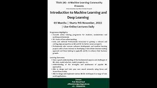 Introduction to Deep Learning - Live Lecture 1