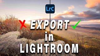EXPORTING in Lightroom | PROPER Export Settings for INSTAGRAM, PRINT and other SOCIAL MEDIA