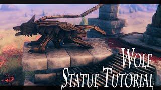 Valheim tutorial how to build Wolf statue Tutorial step by step