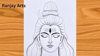 Shiv Ji Drawing Step By Step For Beginners | Mahadev Drawing