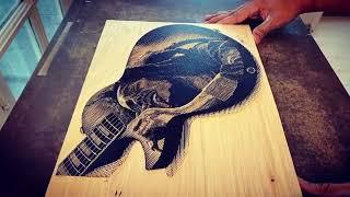 Bob Marley Relief Print Time Lapse by Old School Alex (Alex Carmona)