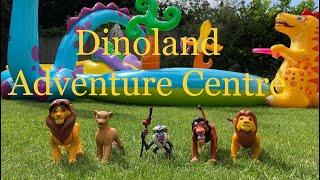 Lion King toys Simba and friends have fun with Dinoland Adventure Centre