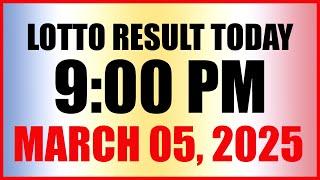 Lotto Result Today 9pm Draw March 5, 2025 Swertres Ez2 Pcso