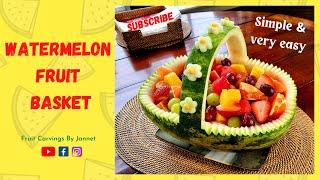 SIMPLE AND EASY TO MAKE WATERMELON FRUIT BASKET