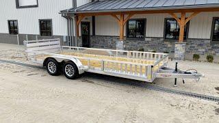 2021 H&H 7x18' TRSA Aluminum ATV Utility Landscape Trailer 7000# GVW