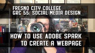 GRC55 How To Use Adobe Spark to create a Webpage