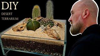 DIY Desert TERRARIUM with tiny CACTUS/CACTI in a DOOA GLASS AIR 20×20×8cm