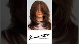 easy!FACE FRAMING LAYERS HAIRCUT TUTORIAL#shortvideo #haircuttutorial #layeredhaircut