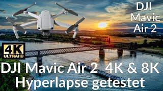 DJI Mavic Air 2 Hyperlapse Test Tipps & Tricks 4k & 8k Timelapse Hyperlapse Review Drohnen Vlog 4K