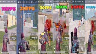 10Fps Vs 20Fps Vs 30Fps Vs 40Fps Vs 60Fps Vs 90Fps | PUBG MOBILE | BGMI | RED MAGIC 6S PRO FPS TEST