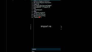 What is Regex in Python? Part-1#pythonforbeginners #python #shorts
