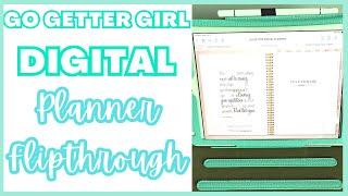 Go Getter Girl Co Undated 6 Month Digital Planner Walkthrough & Setup | Trying Out Digital Planning