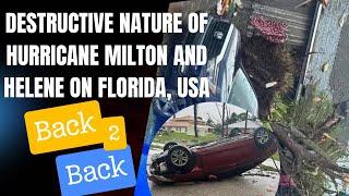 Hurricane Milton and Hurricane Helene destructive nature on Florida, America #hurricaneseason2024