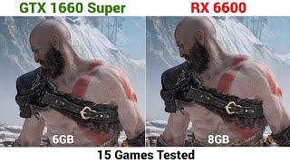 Nvidia GTX 1660 Super vs AMD RX 6600 | 15 Games Tested