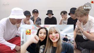 BTS REACTION TO JENLISA FUNNY MOMENTS 