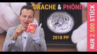 1 Unze Silber  Drache & Phönix 2018 PP  Nur 2.500 Stück