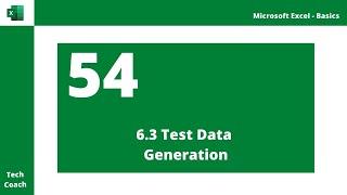 Test Data Generation in Excel | Excel Test Data Generation