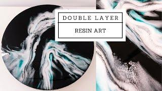 Negative space double layer RESIN ART