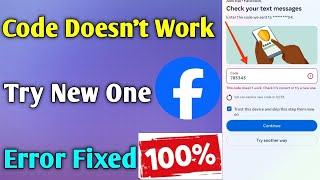 This code doesn't work check it's correct or try a new one Facebook error fixed 2024