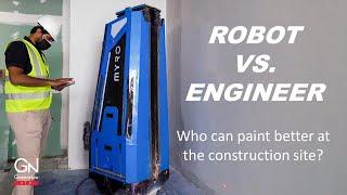 ROBOT vs ENGINEERS - Who can paint better at construction site?