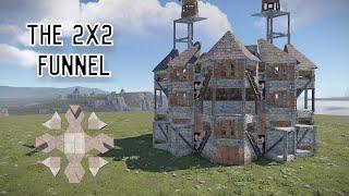 The 2x2 Funnel - Cheap & Defendable Duo-Quad 2x2 Main Base RUST 2023