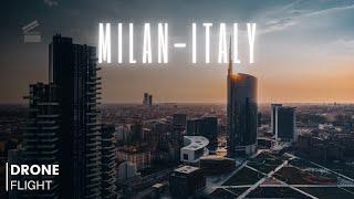 Milan, Italy. Fly Over The Landmarks Of Milan. 4K Ultra HD Drone Video.