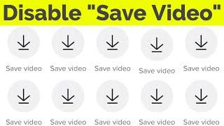 How To Remove Save Video Option From Tiktok||Hide Save Video||Stop Your Tik Tok Videos Download