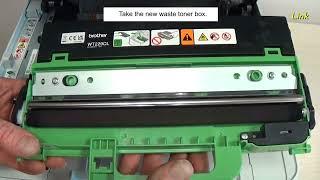 Replacing Waste Toner Box WT-229CL Brother DCP-L3520 MFC-L8390