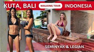 KUTA BALI TODAY  WALKING tour Legian & Seminyak Bali 2024 | Indonesia
