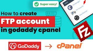 How to create ftp account in cPanel GoDaddy 2024 | Initial Solution