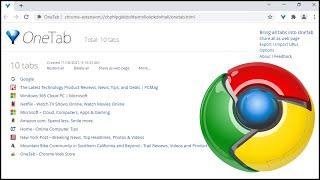 Move Your Open Tabs Into a List With the OneTab Google Chrome Extension and Get Your Memory Back