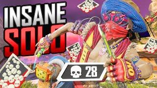 SOLO Octane INSANE 28 KILLS and 7,596 Damage Apex Legends Gameplay