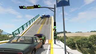 Broken Traffic Light Crashes -BeamNG.Drive-