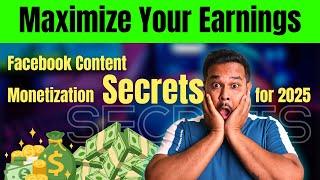 How to Earn Money From Facebook Content Monetization  How to Earn Money From Facebook Page 2025