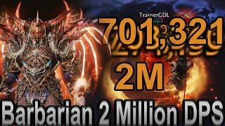 Diablo Immortal - Barbarian 2 Million Damage Per Second Raid Build (Frenzy Primary Attack)