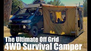 The Ultimate Off Grid 4WD Survival Camper//Mitsubishi Delica Campervan Conversion//Van Life