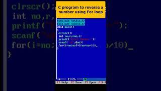 Reverse Number Program using For Loop in C Program Part 60 | C Programming #cprogramming