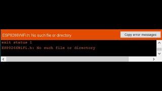 error  ESP8266WiFi No such file or directory or install communication by Inventive Lab