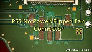 #160 Repair of PS5 No Power-Ripped Fan Connector