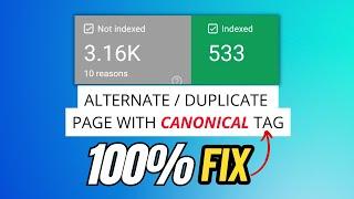 Fix - Duplicate / Alternate page with proper CANONICAL tag [SOLVED]
