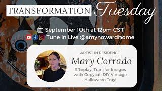 Transfer Images with Copycat: DIY Vintage Halloween Tray! #Replay