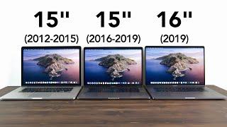 MacBook Pro 16" vs 15" (2016-2019) vs 15" (2012-2015) | Vergleich