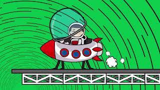 A Stunning Space Travel Animation, Green Screen Video, Cartoon Astronaut Fun To Watch. Free Download