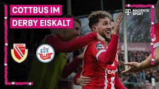 FC Energie Cottbus - F.C. Hansa Rostock, Highlights mit Live-Kommentar | 3. Liga | MAGENTA SPORT