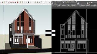 CARA EXPORT 3D SKETCHUP KE AutoCad Tanpa Garis Bertumpuk