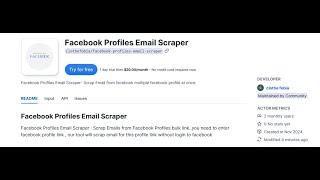 Facebook Profile Email Scraper