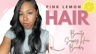 Pink Lemon Hair Review| Beauty Supply Hair : 14 , 16, and 18 inch Bundles