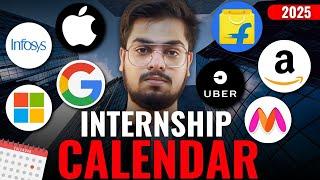 Internship Calendar 2025 | When Do Companies Hire for OFF CAMPUS Internships ?