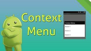 Context menu in Android studio in Hindi